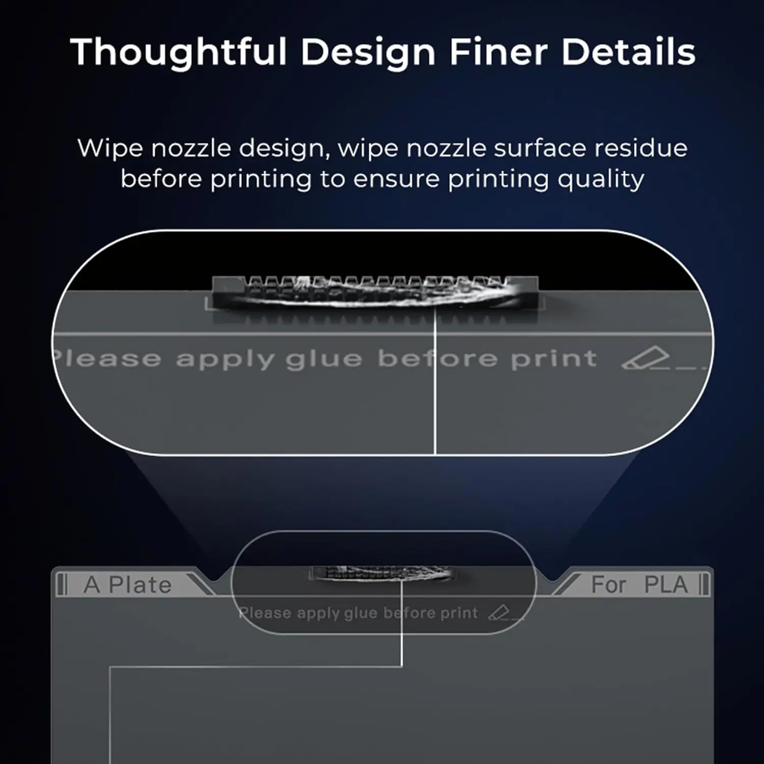 

Комплект гладкой PEI-платформы Creality K1C для 3D-принтера: термостойкая и износостойкая стальная пластина для печати с форсункой для очистки