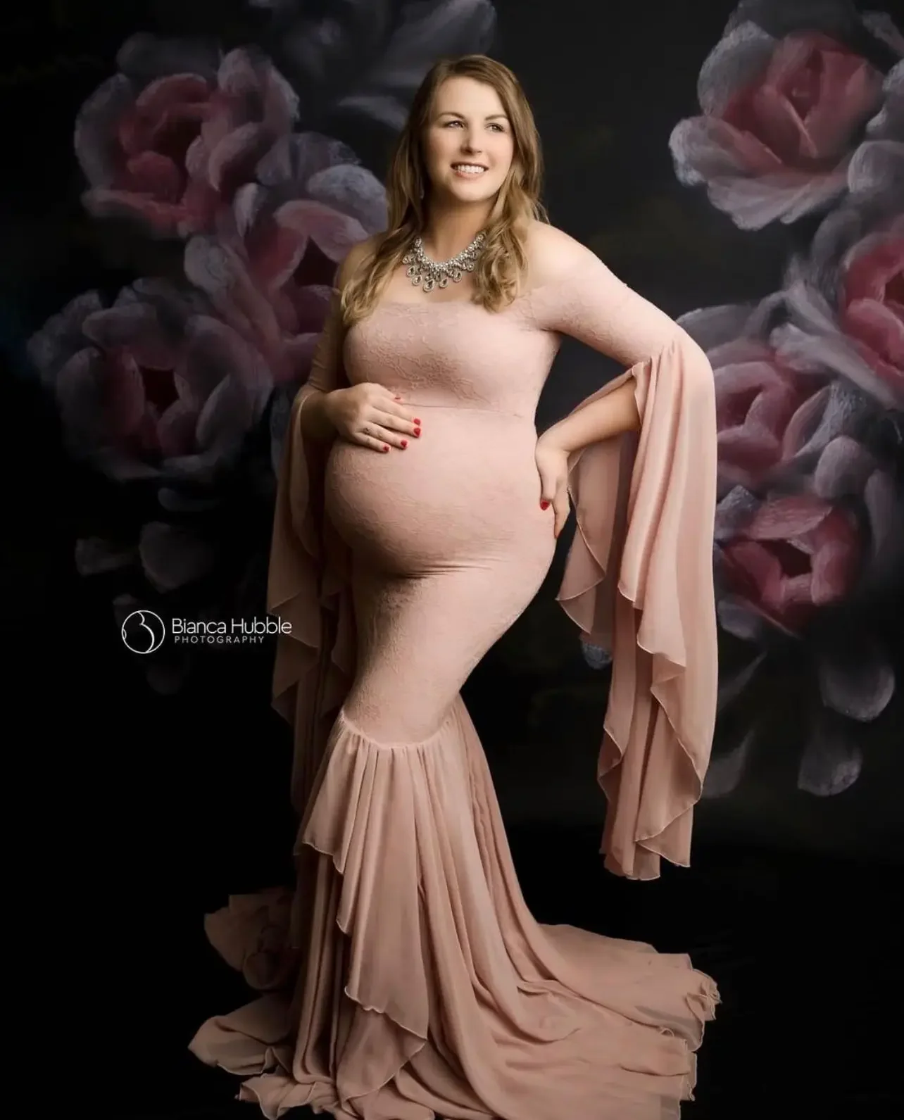 Maternity Photography Backdrop Girl Baby Vintage Photoshoots Background Classic Floral Pregnancy Elegant Portraits Session Prop