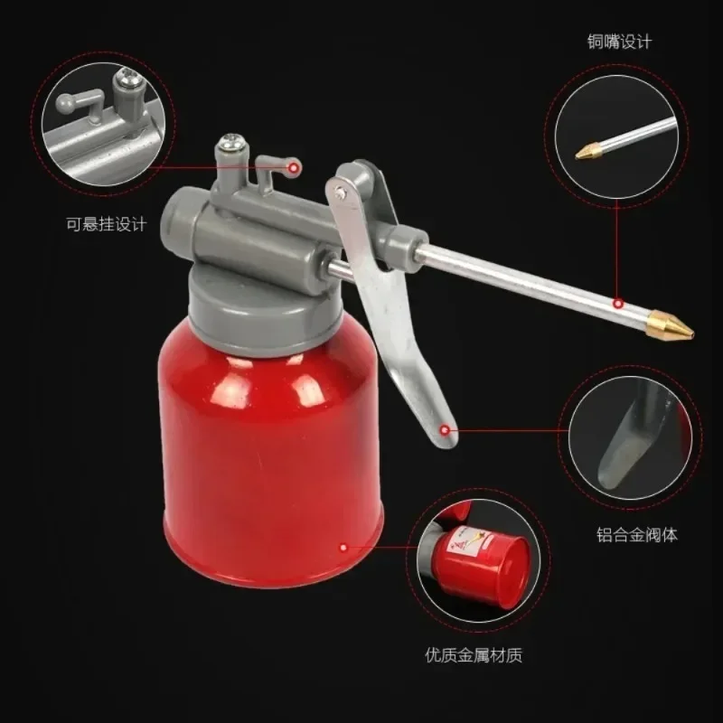 High Pressure Grease Gun​​ ​​Car Oiler​​ Transparent Oil Can Lubrication Tool for Automotive Machinery Maintenance Oil Pump