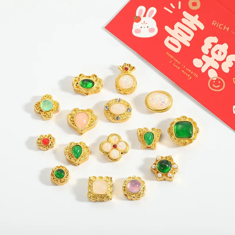 

Ажурный браслет-ожерелье ручной работы с матовыми золотыми бусинами, инкрустированный древним золотом, свободными бусинами и проставками