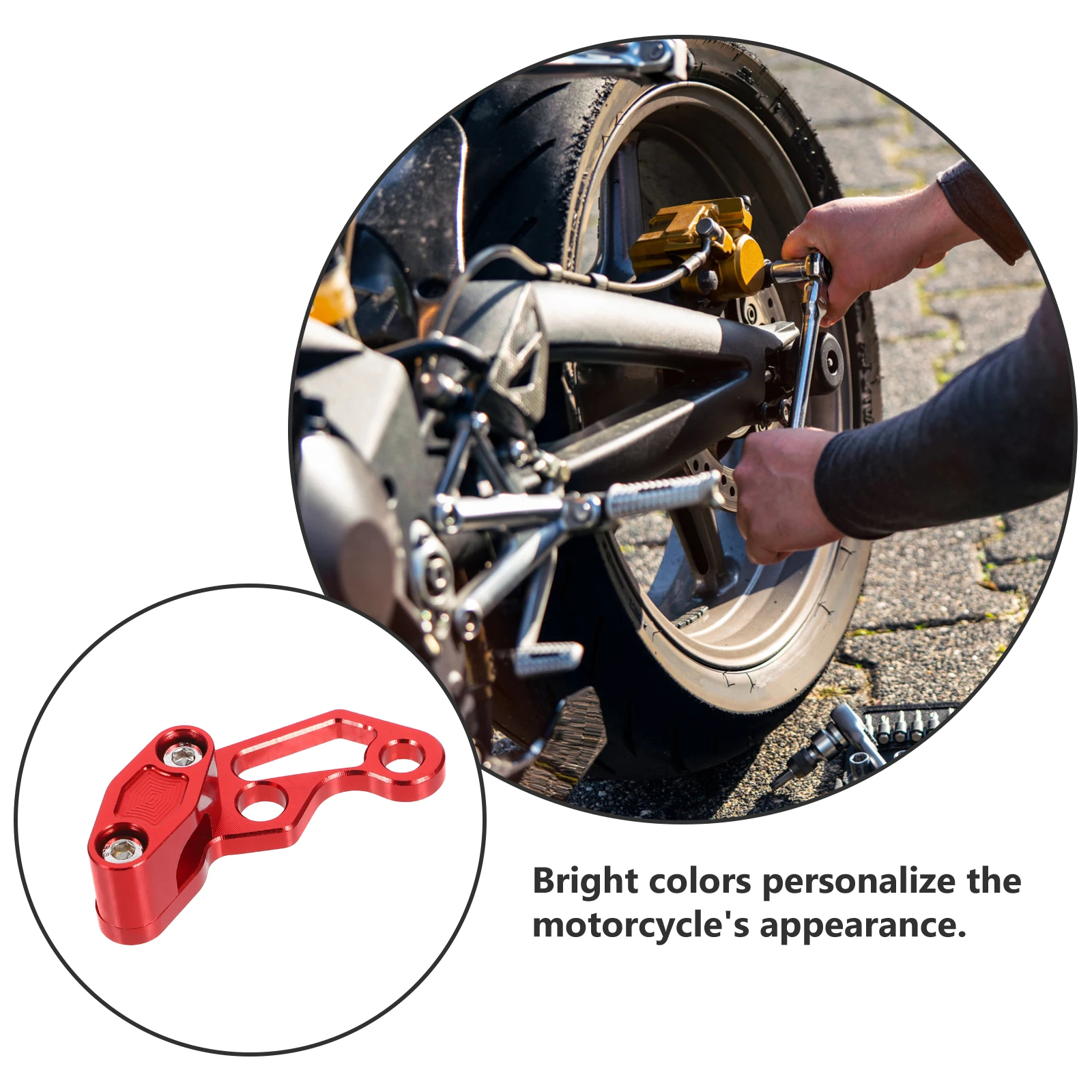 

Brake Cable Clamp Line Clip Motorcycle Oil Tube Hole Parking Pipe Wire Man Brake Line Mounting Clips Aluminum Alloy Easy