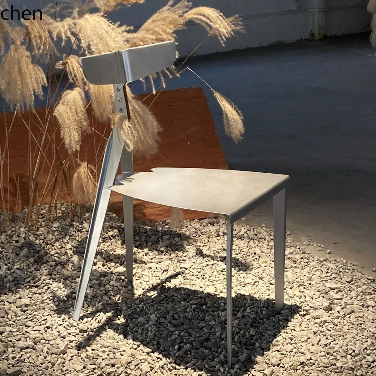 HYS Saddle Leather Dining Chair Modern Solid Wood Color High-end Restaurant Reception Meeting Backrest Chair