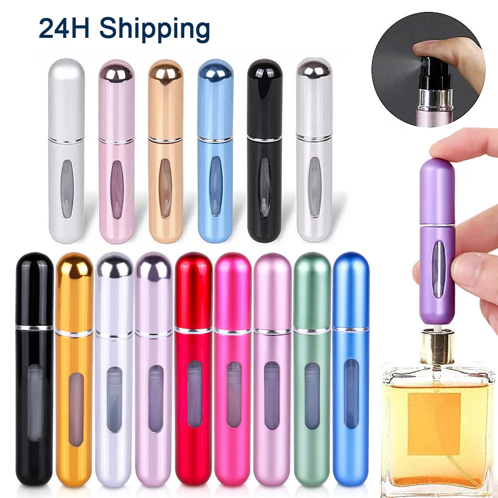 5/8ml Perfume Spray Bottle Mini Portable Refillable Aluminum Atomizer Bottle Container Perfume Refill Travel Cosmetic Tool