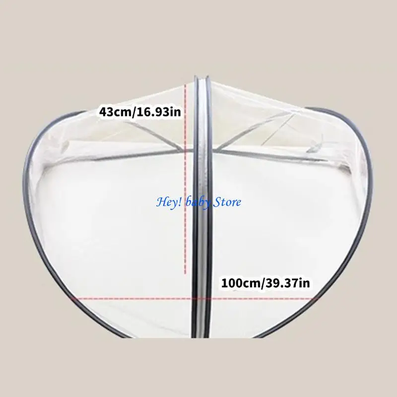 Q1FE Full Coverage Net Pushchair Canopy Breathable Insect Netting Cover Strollers Insect Net Baby Net for Pushchair