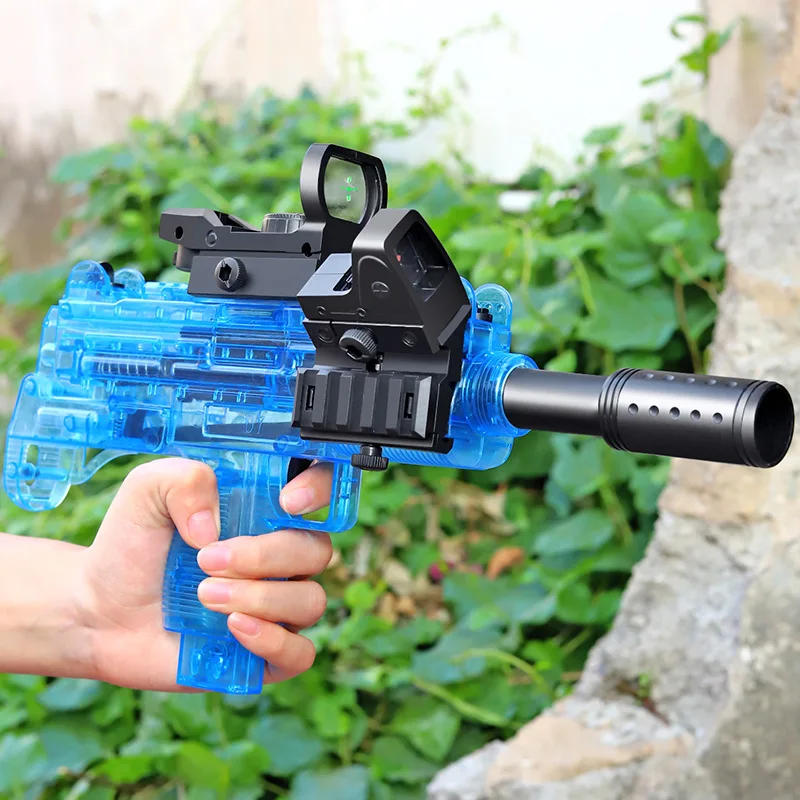 

Uzi Weapon Manual Soft Bullet Submachine Toy Gun Plastic Gun Toy With Bullets For Kids Adults Boys Outdoor Activities Games