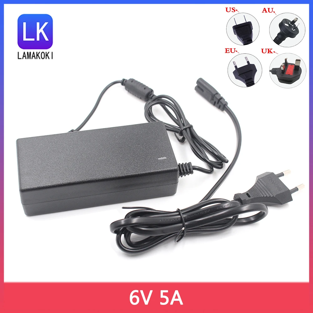 Adaptador de corriente 6V 5A 6V 5000MA fuente de alimentación conmutada cargador regulador DC 6V5A