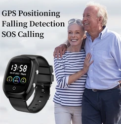 Fall Detection Watch Elderly Smart Watch For Senior SOS Watch Senior 4G Sim Phone Call Bracelet GPS Positioning Heart Rate CT30