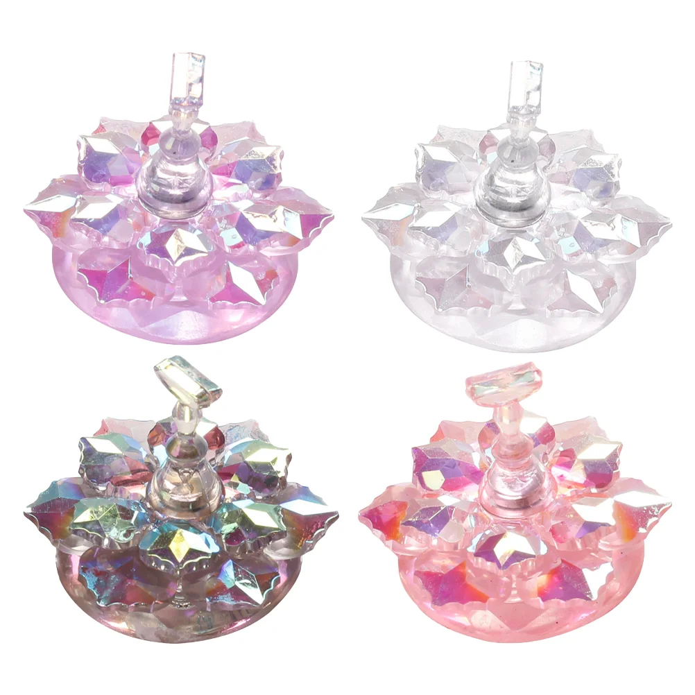 

8 Pcs Nail Tray Base Decor Practice Stand Tool Tip Holders Decorate Resin Display