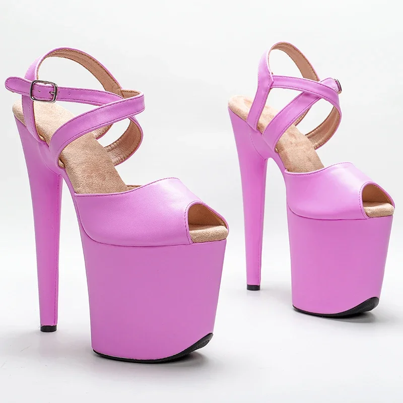 Leecabe 8Inch/20cm matte PU Upper Platform Sandals  party High Heels  Sandals Pole Dancing Shoes