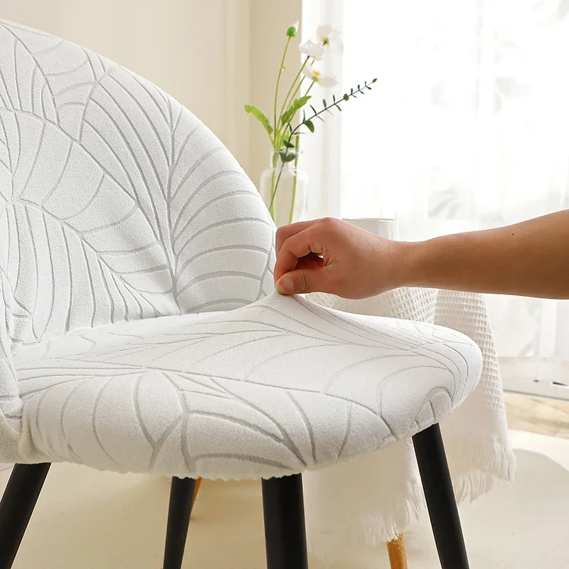 1/4/6 قطعة الجاكار مطاطا منقار البط كراسي يغطي لغرفة الطعام منخفضة الظهر غطاء كرسي مقعد أغطية الزفاف فندق ديكور المنزل #4