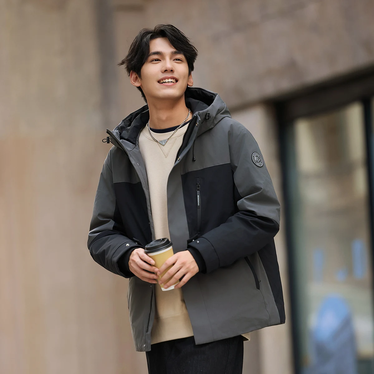 

BOSIDENG 90% пуховик для мужчин зимняя куртка куртка на утином пуху утепленная теплая верхняя одежда куртка-пуховик