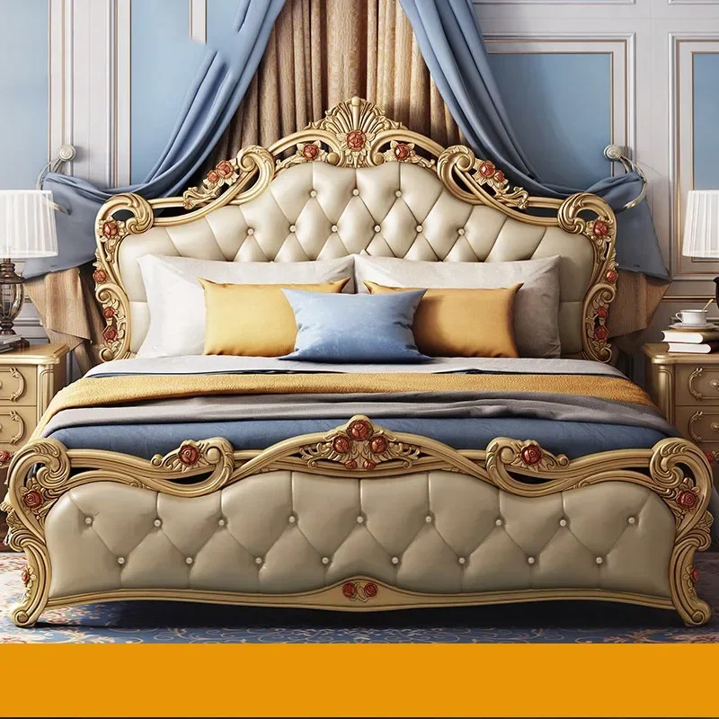 

Aesthetic Master Bed Frame Princess Modular Bedding European Bed Frame Designer Luxury Muebles Para Dormitorio Nordic Furniture