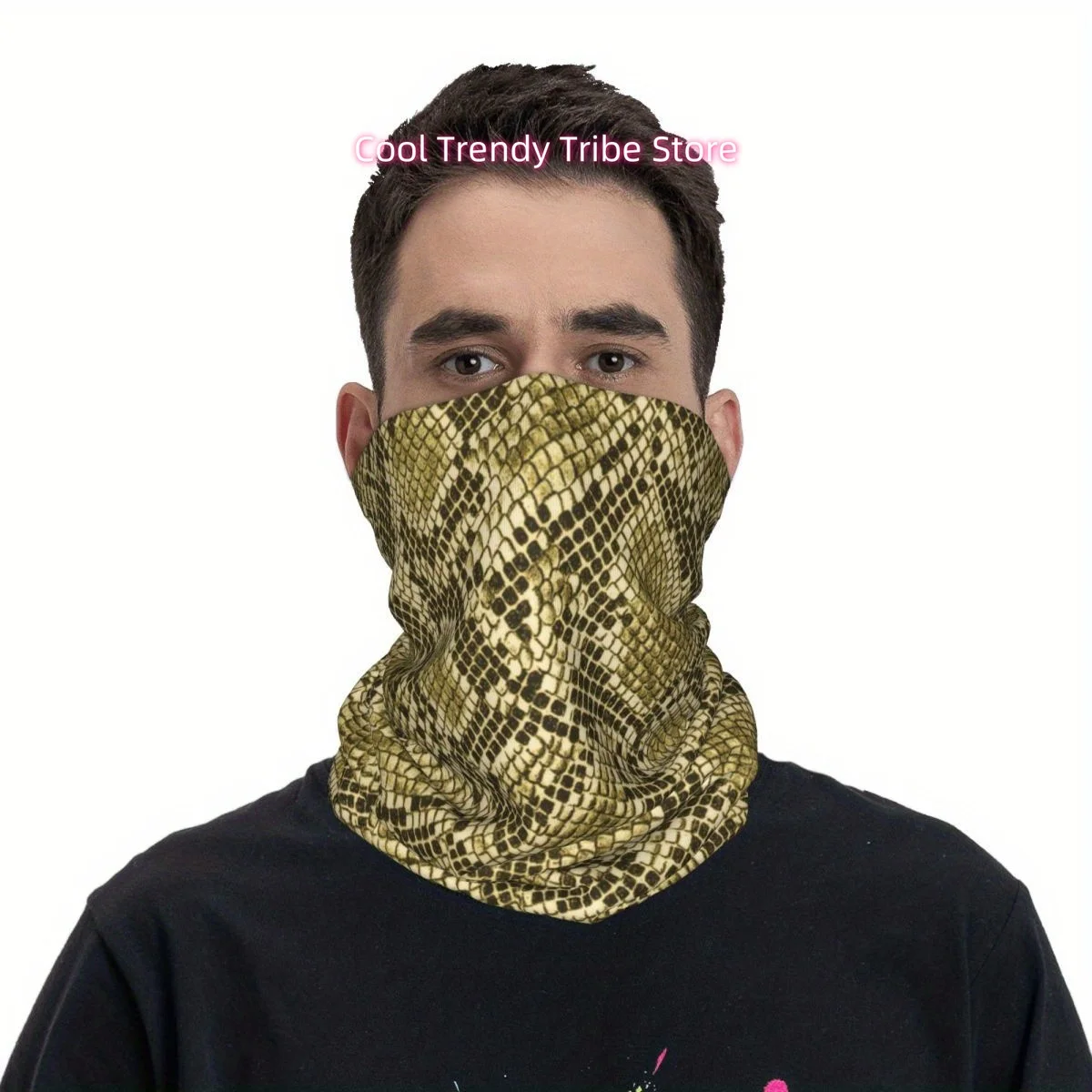 Snake Skin, Reptile Print Scarf, Multi-Functional Mask And Neck Scarf, Suitable for Outdoor And Unisex Headscarves, Family Gathe