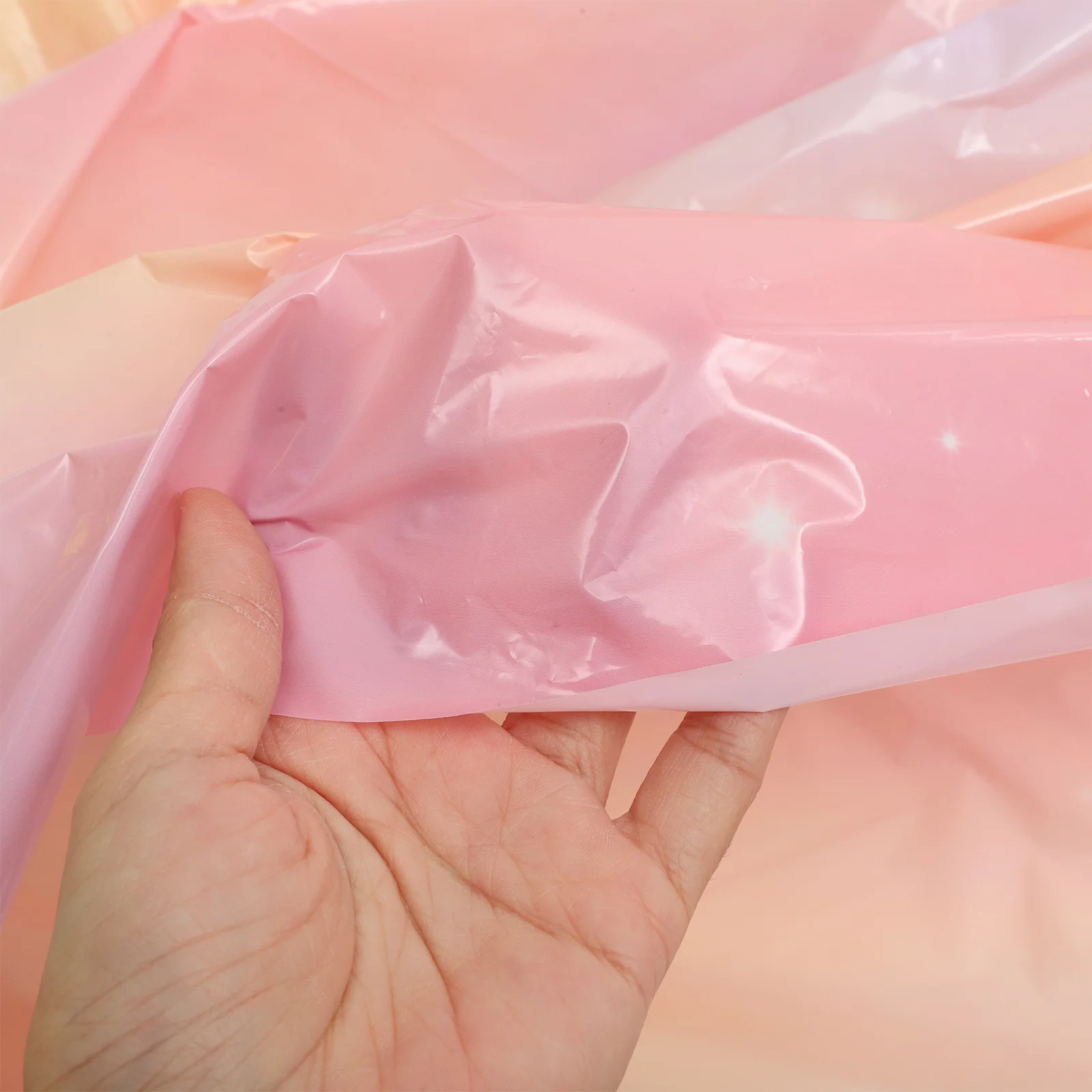 

Disposable Rainbow Tablecloth Gradient Colors Rectangular Birthday Party Plastic Table Cover Rectangular Tablecloth