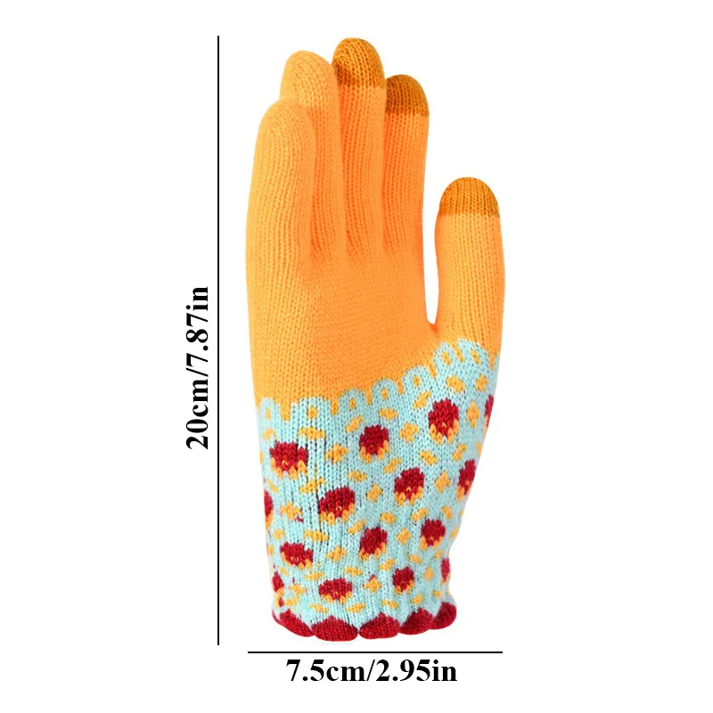 Women\'s Knitted Gloves Winter Full Finger Gloves Touch Screen Outdoor Winter Warm Thick Woolen Skiing Gloves Mittens Unisex