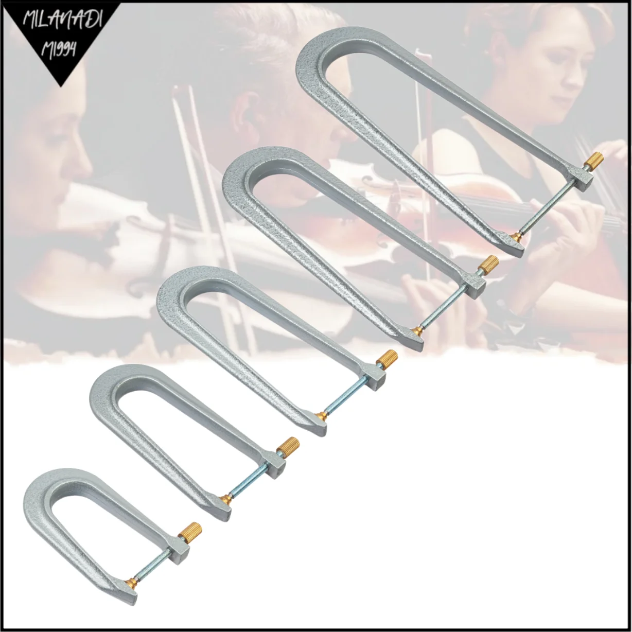 1 Set Violin Luthier Clamp For Crack Maker Bass Bar Board Aluminum Bass Bar Clamp Violin Tools Fiddle Luthiers Repair Tools