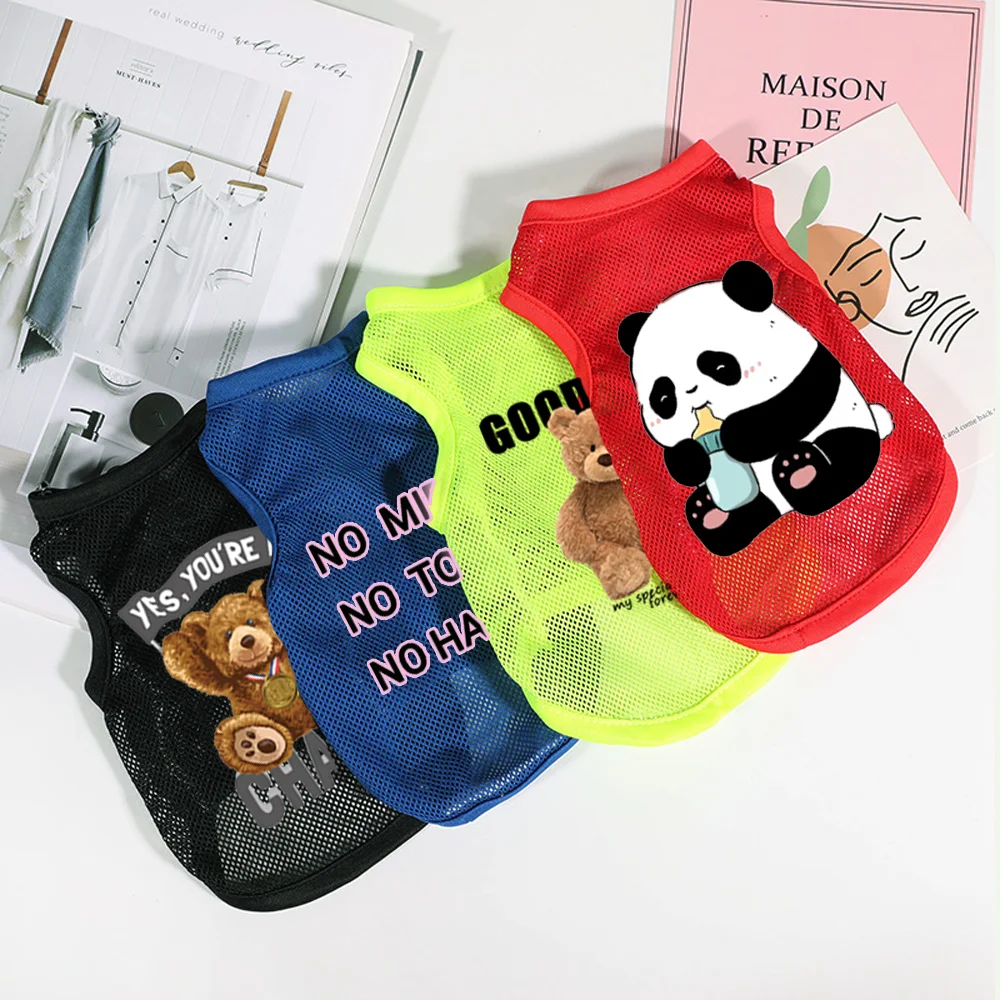 

Pet Breathable Mesh Vest Sleeveless Cat & Dog Summer Clothes Ultra-Light Cool Apparel for Bichon Teddy Chihuahua Puppy Kitten