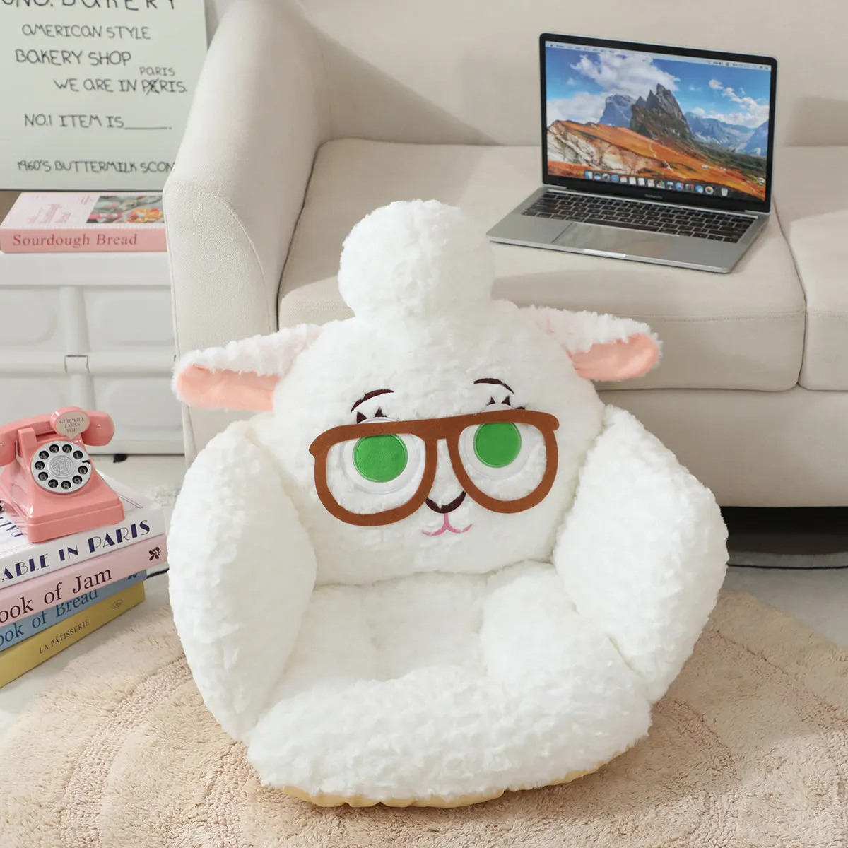 Kawaii Disney Zootopia Judy Hopps Plush Toy Seat Cushion Cartoon Anime Nick Wilde Bellwether Half surrounded Non-slip Cushion