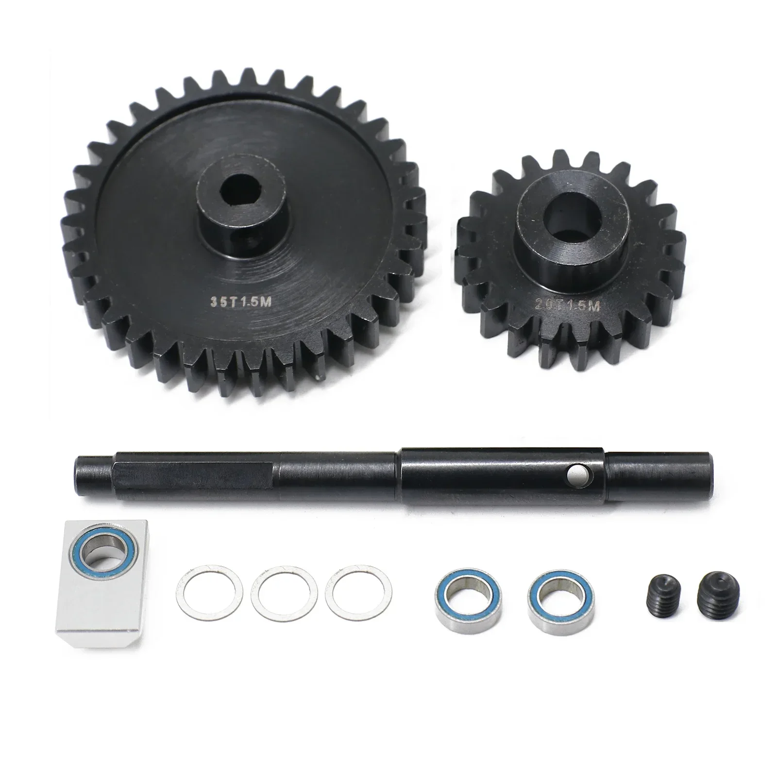 CNC 45# HD Steel 1.5Mod 20T 25T 30T 35T Pinion Gear Spur Gear Set for 1/5 Traxxas X-Maxx XMAXX RC Car Upgrade Parts