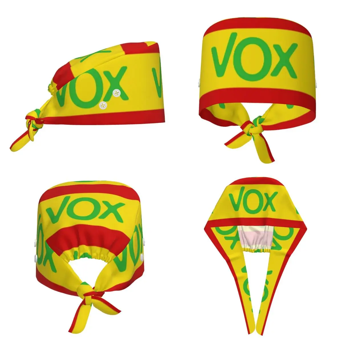 Espana Vox Logo Spain Political Party Spanish Scrub Hat Doctor Working Surgical Cap Unisex Adjustable Nursing Caps for Dentist