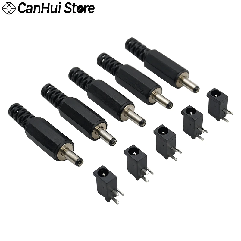 10pcs DC002 Panel Mount DC Power Jack/Plug 3.5x1.1mm/1.3mm 0.5A/30V Male Female Connector