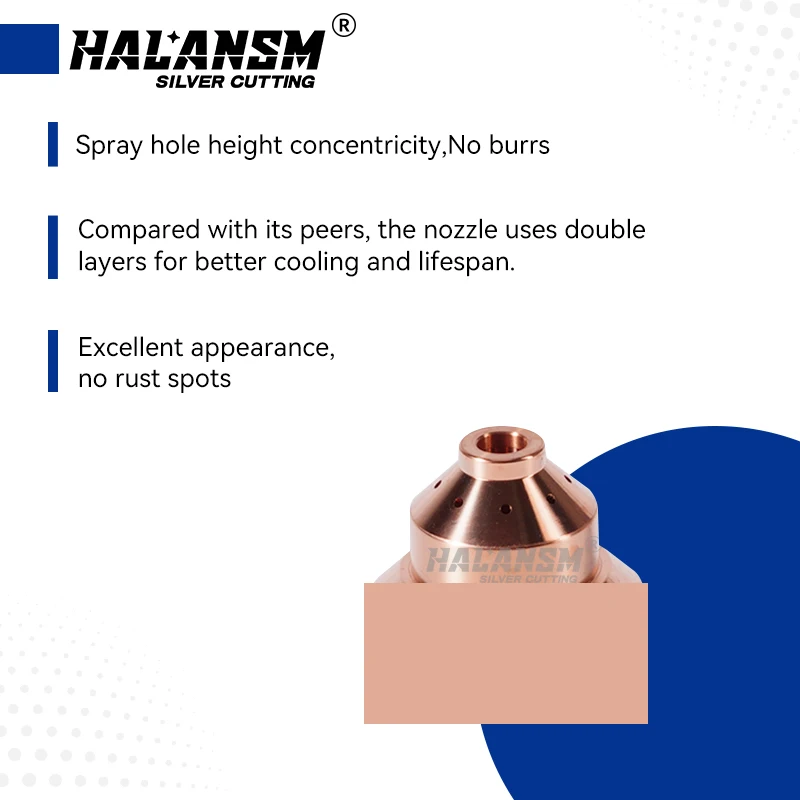 Imported copper hafnium wire plasma cutting nozzle 220011 220064 electrode 220037 shield 220047 220065 retaining cap 220048