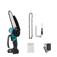 Drillpro 4000W 6 Inch Brushless Electric Saw Cordless Woodworking Chainsaw Garden Pruning Saw Tools For 21V Battery