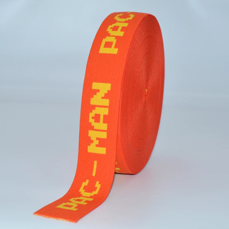 Embossed Elastic Soft Printed Customized Band Underwear Jacquard Woven Shiny Elastic Band for Boxer Waistbands