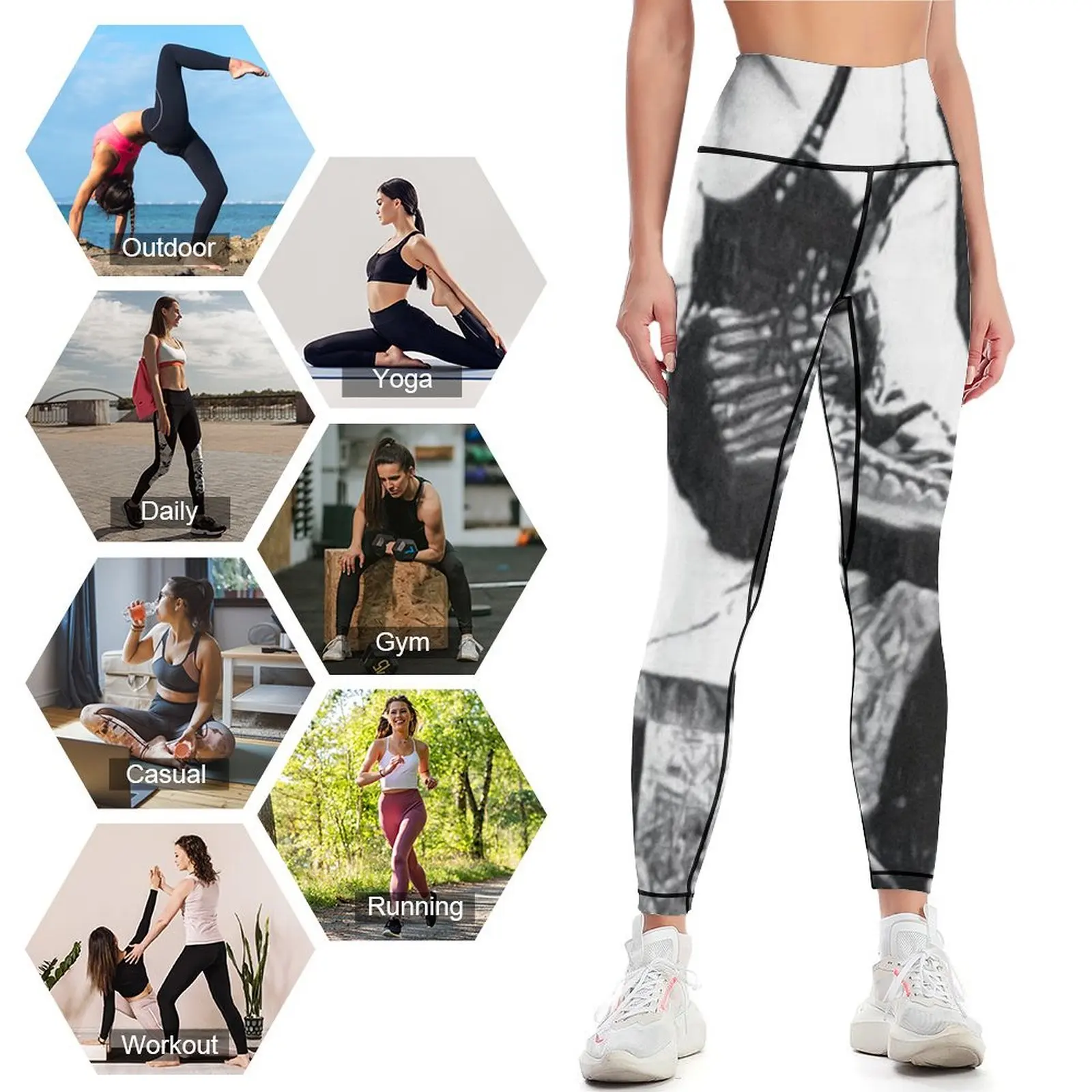 Leggings Vintage in lattice pantaloni abbigliamento sportivo per Leggings push up da donna da palestra