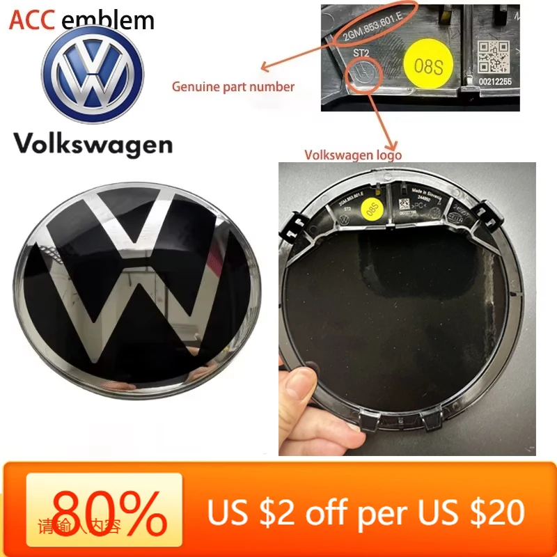 

Горячие эмблемы ACC, передняя решетка автомобиля для Volkswagen7.5/Passat/Polo/T-ROC/Arten/T-CROSS