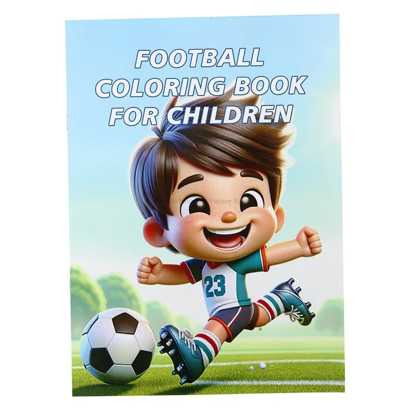 English / Spanish Coloring Book A4 Football Baby Coloring Book Early Education Cognitive Drawing Book