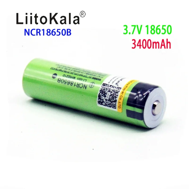 100% New Original  liitokala NCR18650B 3.7 v 3400 mah 18650 Lithium Rechargeable Battery For Flashlight batteries (NO PCB)