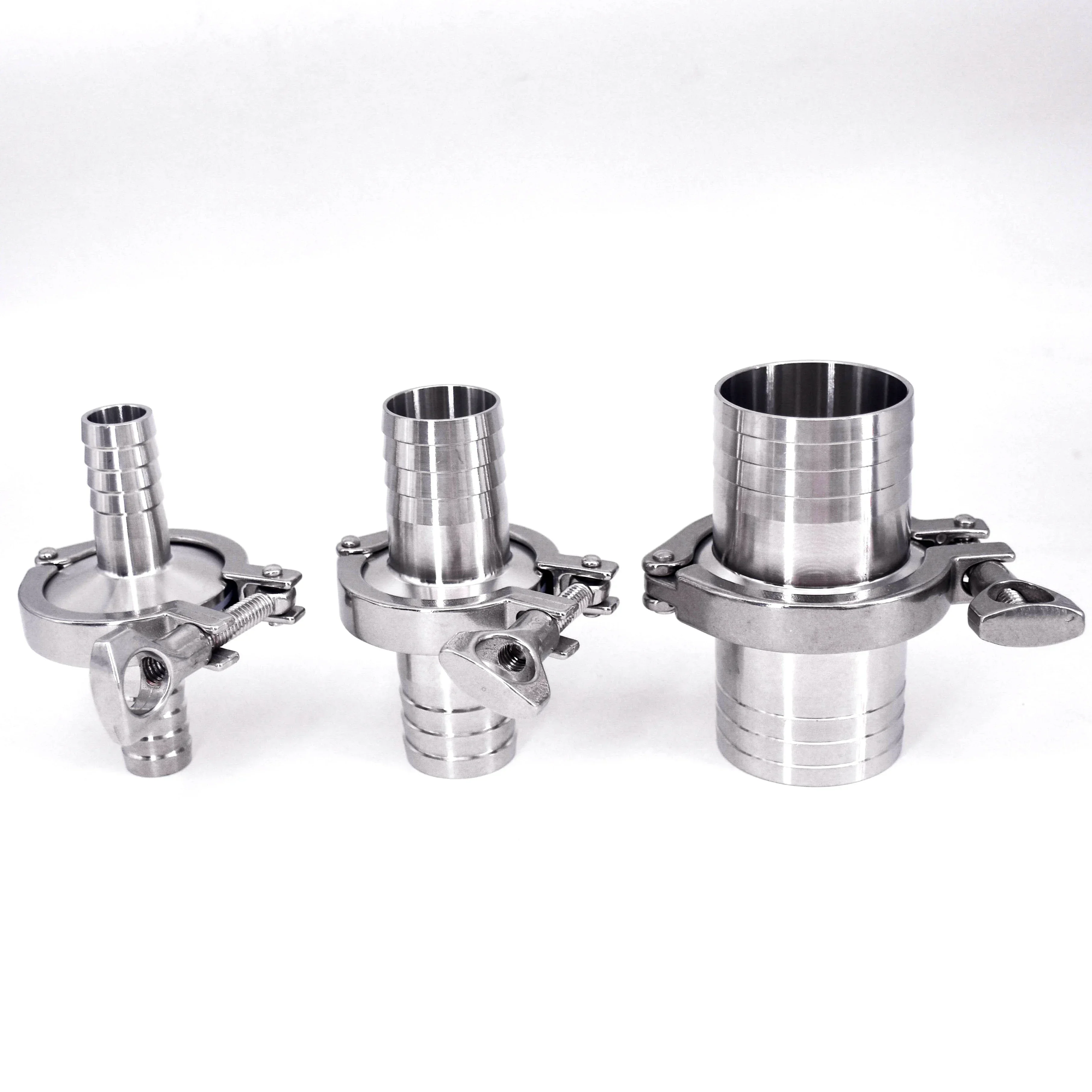 

A Set 6 8 10 12 14 16 19 25 32 38 45 51mm Hose Barb x 0.5" 1" 1.5" 2" Tri Clamp SUS 304 316L Stainless Sanitary Fitting Homebrew