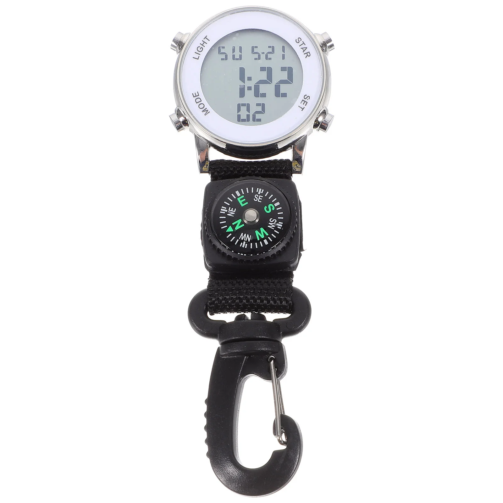 

Multi-function Wall Watch Outdoor Clip Hiking Compass with Bands Hanging Backpacking Electronic