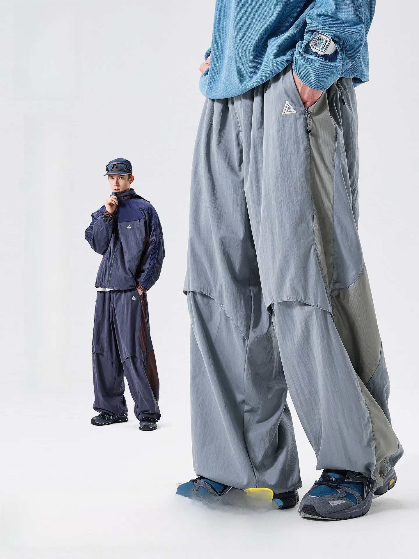 

LAZY DAY TREND Men's Outdoor Work Pants Color Blo Qui Dry Hiking Trousers Windproof Waterproof Wear Resistant Casual Pants