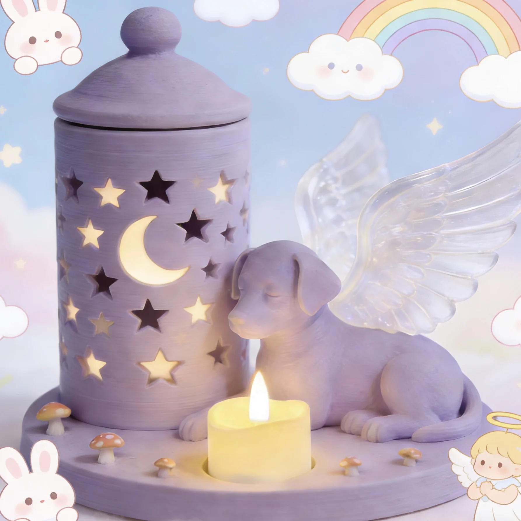 FDM 3D Printed PLA PETG Pet Urn Moistureproof Pet Ash Storage Jar For Cat Dog Hair Memorial Ash Preservation
