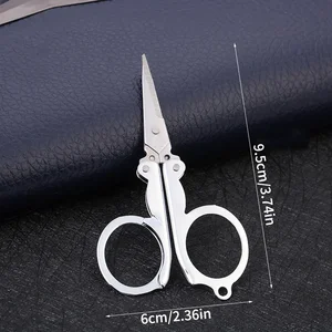 Multifunctional folding pocket scissors, stainless steel, small domestic scissors, mini line, nail cutting tools, stainless 12 Main Sales Key Plainworkers - №4