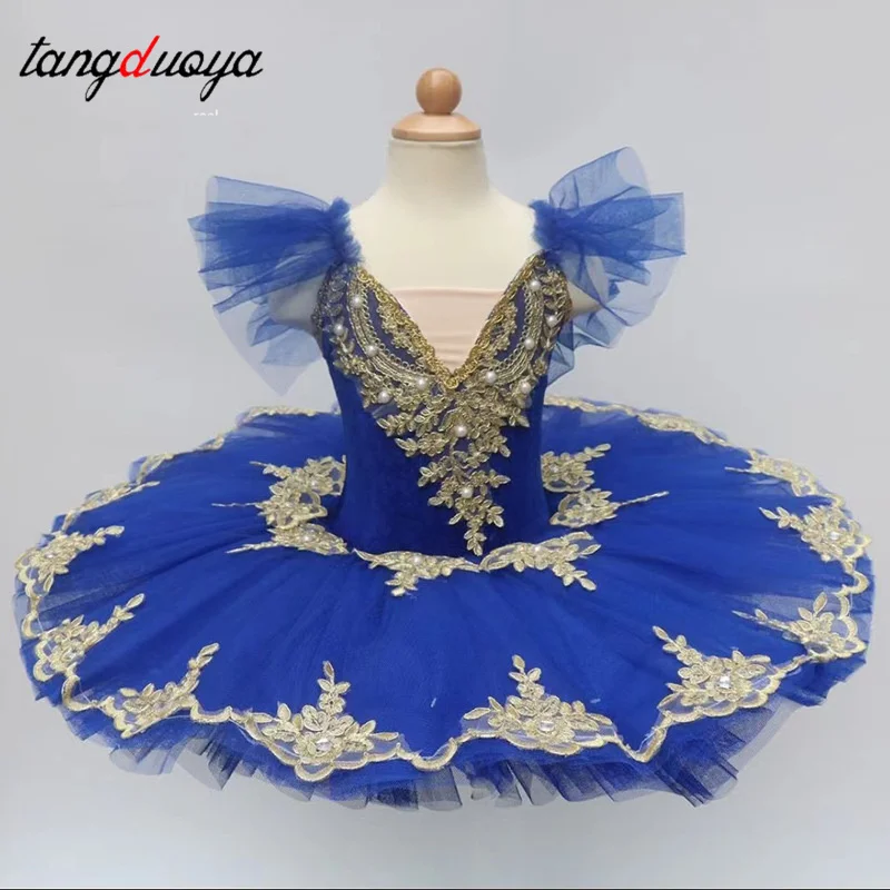 

Kids Professional Ballet Tutu Dance Dress Child Blue Swan Lake Costume Ballerina Clothes Teen Ballroom Ballet Outfit For Girls