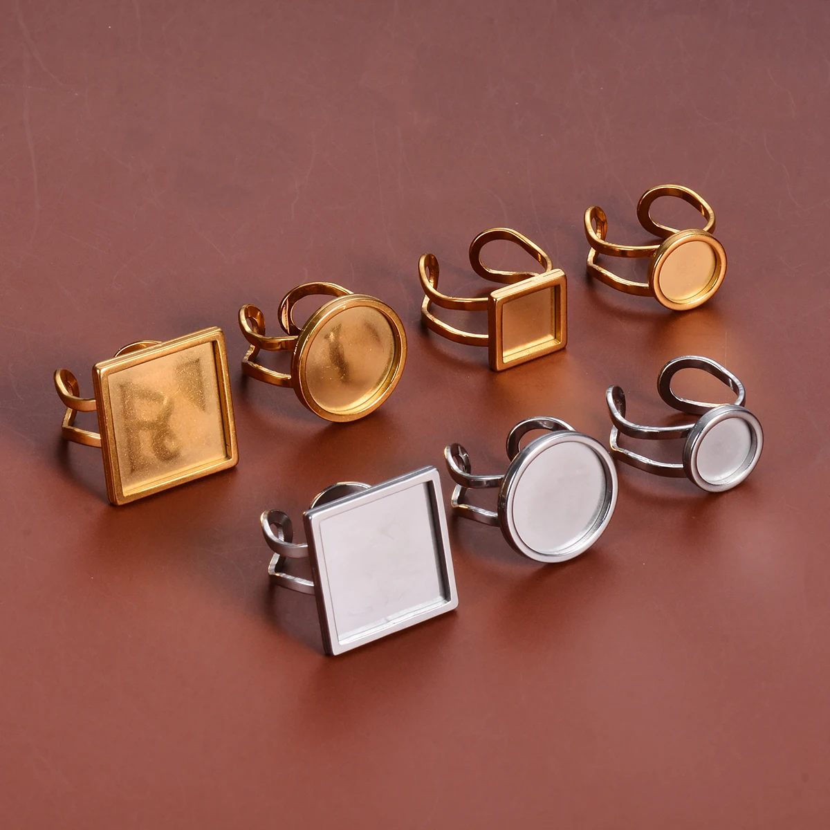 4 Pièces Bagues Ajustables en - Ring Blank Adjustable avis et prix