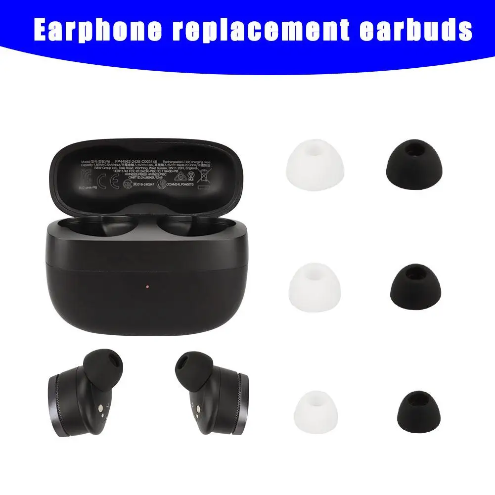 For Bowers&Wilkin Pi8 Soft Silicone In-Ear Earphone Earphone Accessories Cap Headphone Earbuds Tips Replacement Covers