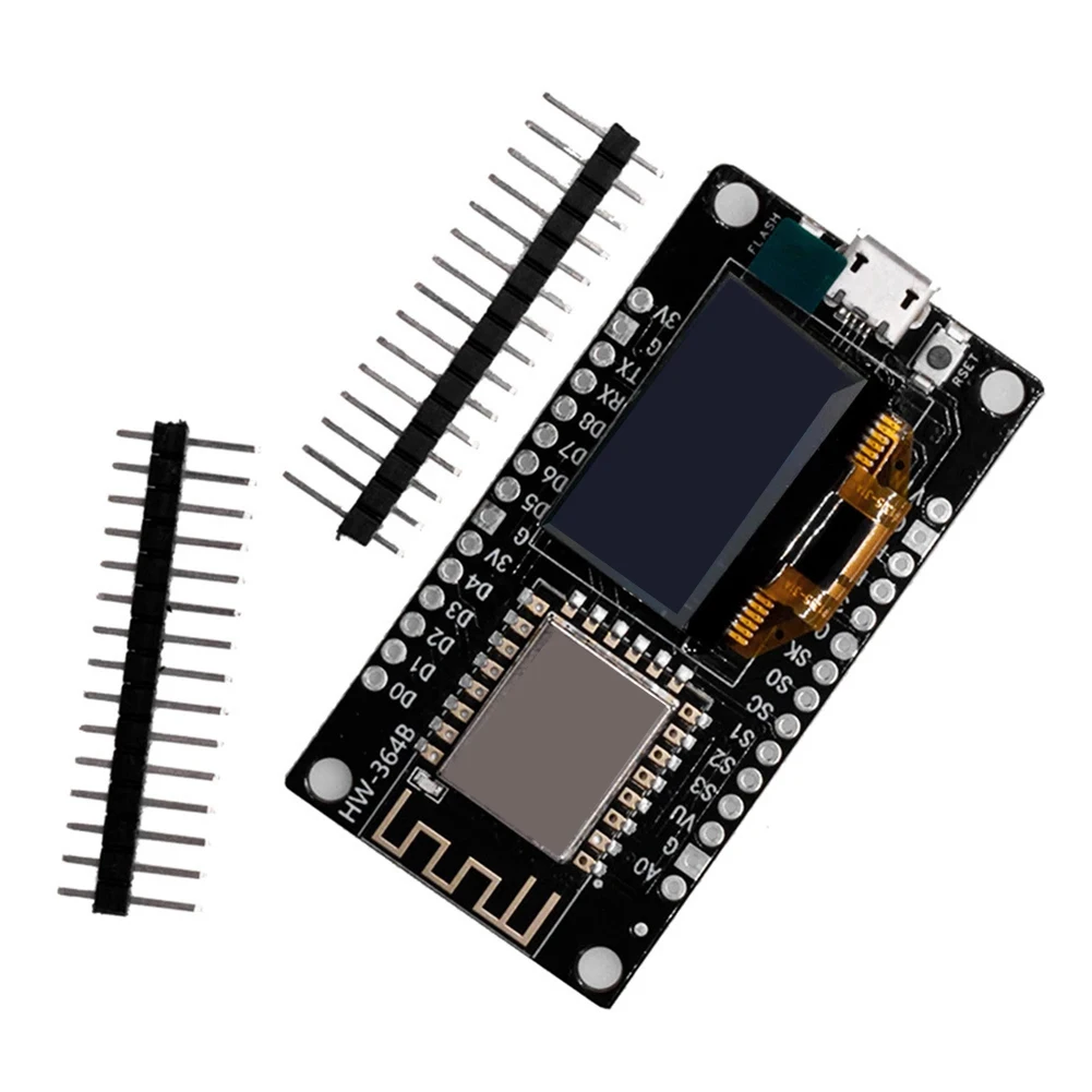 

Плата разработки для ESP8266 с 0,96-дюймовым OLED-дисплеем и расширенными возможностями ввода/вывода для гибкости проектов