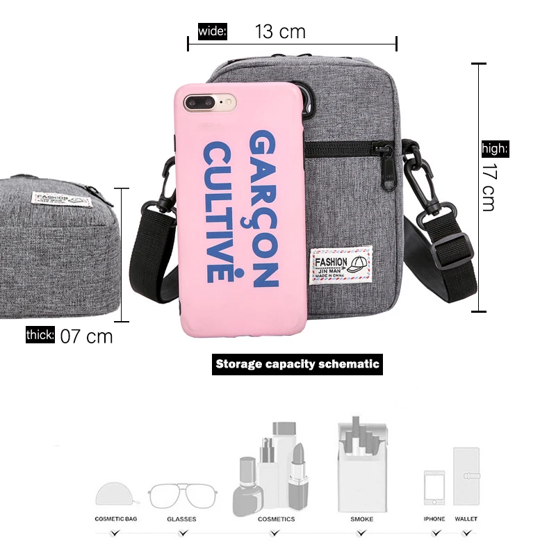 Mini sacs à bandoulière alertes onaux pour hommes, sacoche multifonctionnelle, sac pour téléphone portable, sac de sport en plein air, initié, haute