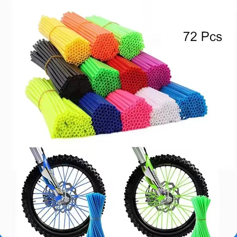 72 Pcs Universal Motocross Motorcycle Dirt Bike Enduro Wheel Rim Spoke Shrouds Skins Covers Moto For KTM HONDA YAMAHA KAWASAK