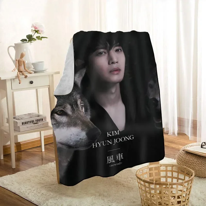 Nuovo arrivo Kim Hyun Joong coperte stampa coperta morbida gettare su casa/divano/biancheria da letto coperta da viaggio portatile per adulti 0603