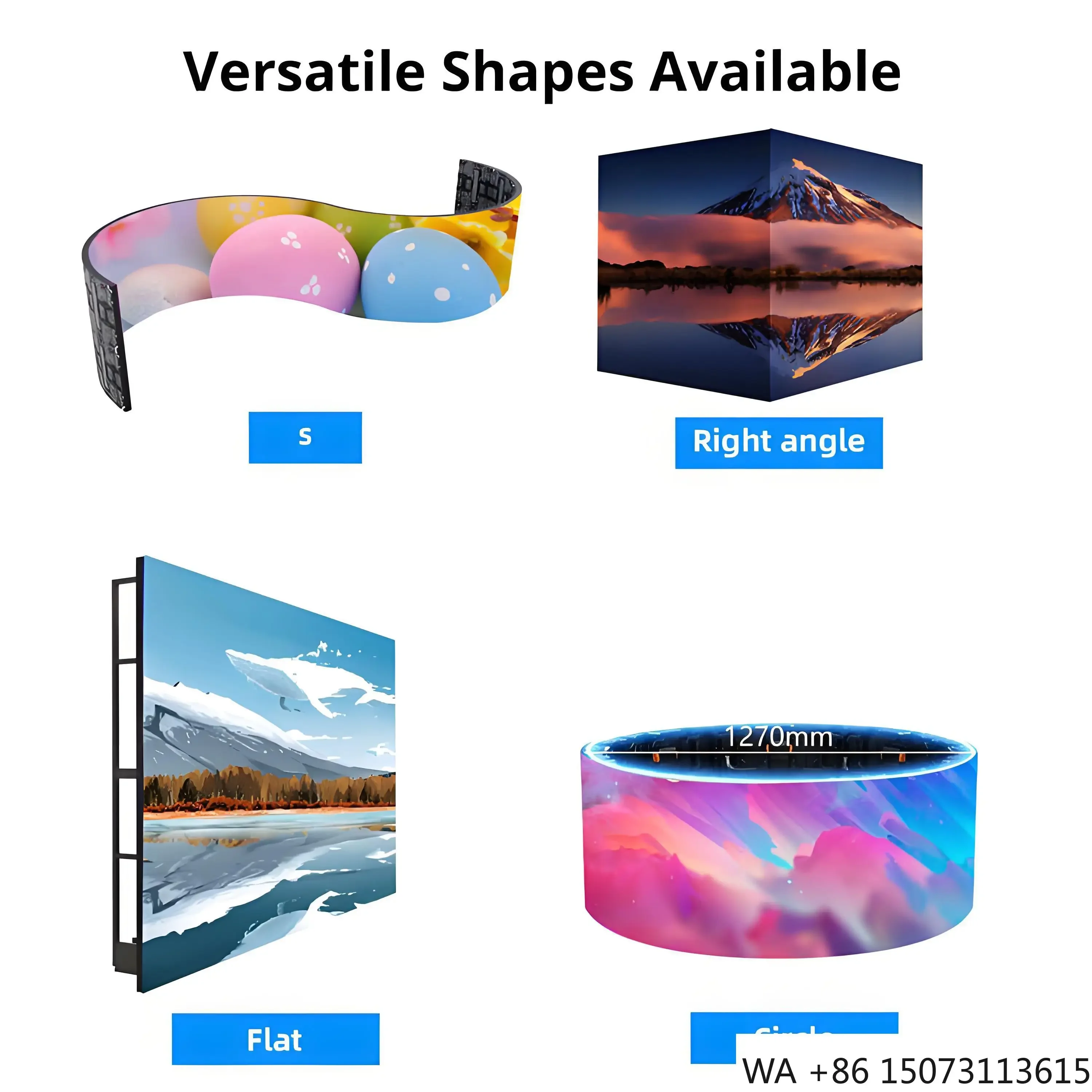 

Светодиодный видеоэкран для помещений 4x3м P1.976/P2.604/P2.976/P3.91/P4.81, полная система, панели 500x500мм