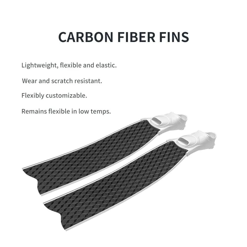 Adult Long Blade Diving Fins Premium Soft Carbon Fiber Scuba Sea Diving Equipment