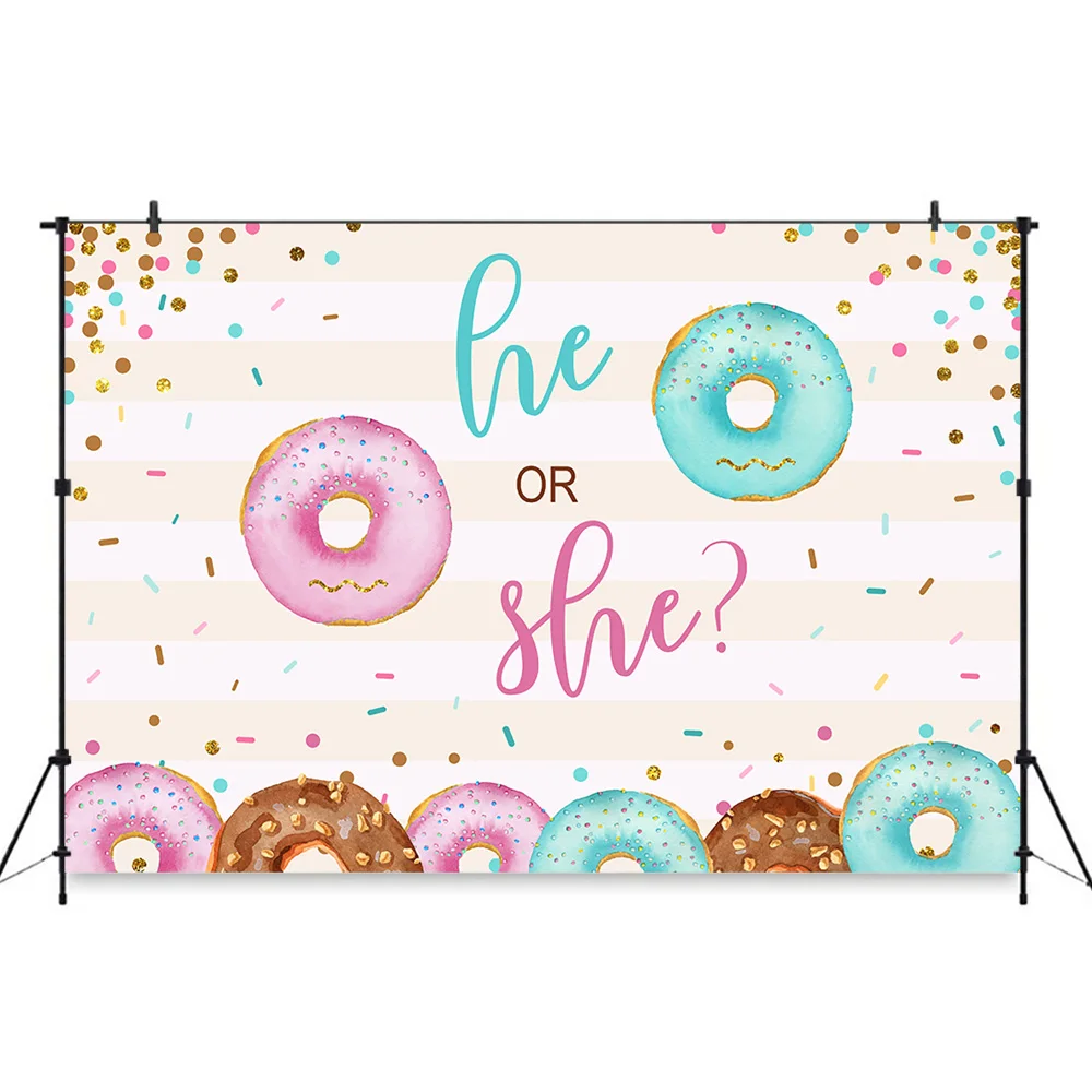 Donut Girl recién nacido una fiesta de cumpleaños fotografía decorativa Prop dulce rosa bebé postre telón de fondo estudio personalizado Photobooth