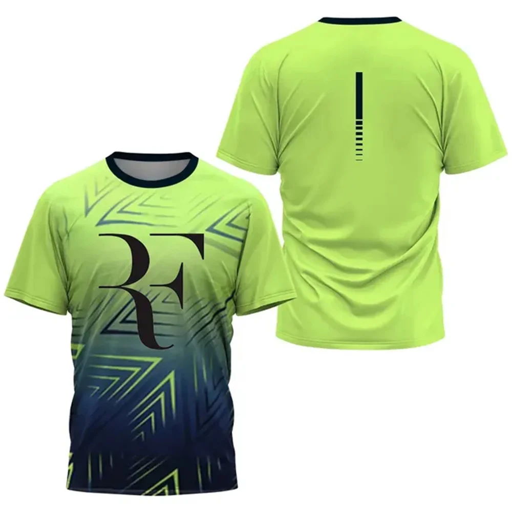 

Men Gym Sportswear Summer Outdoor Badminton Table Tennis Short Sleeve Running Man Training Sports TShirts Casual Round Neck Top