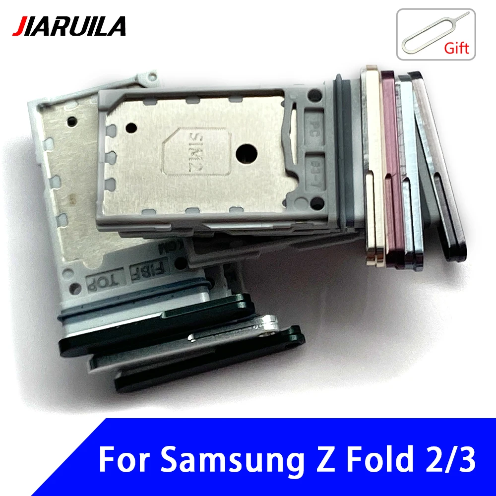 10Pcs，NEW SIM Card chip slot drawer Tray Holder Adapter Socket Accessories For Samsung Z Fold 2 3  4 5 Fold2 Fold3 Fold4 Fold5