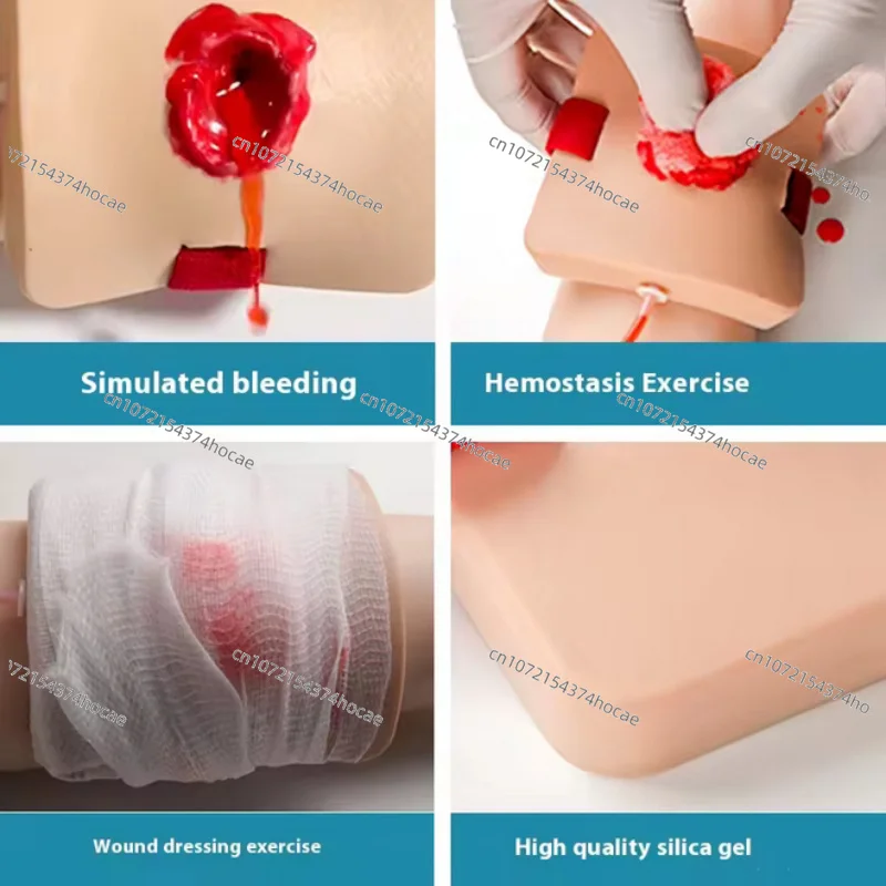 Wearable bullet wound trainer, hemostatic training kit, PVC trauma simulation wound training model